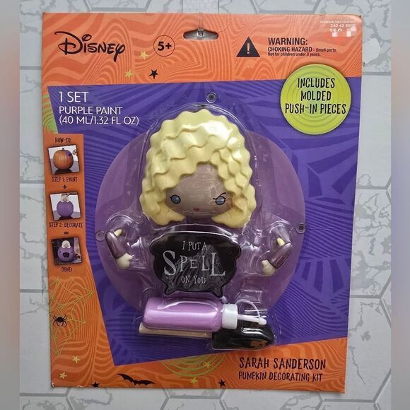 New Disney hocus pocus Sarah Sanderson Halloween Pumpkin decorating kit - Picture 1 of 8